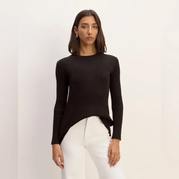 Everlane Sweaters Nwot Everlane The Cotton Rib Crew Poshmark